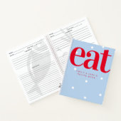 シンプルブルースポットカップル婚約ギフトレシピNo ノートブック (内部)