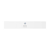 シンプルブルーチスルモノグラム結婚ズ 招待状ベリーバンド (フラット)