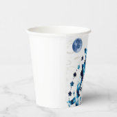 シンプルブルーチルドレンズシャーク誕生日 紙コップ (右)