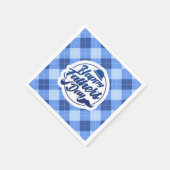 シンプルブルーハッピーファーザーズデイ | ナプキン スタンダードカクテルナプキン (角)