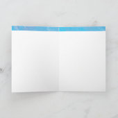 シンプルブルーハッピーリタイアモダンメント カード (内部)