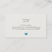 シンプルブルーバタフライブラック 名刺 (裏面)