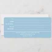 シンプルブルービジネスロゴ会社ギフト券 (裏面)