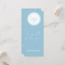 シンプルブルービジネスロゴ会社ギフト券