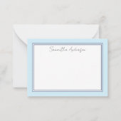 シンプルブルーフパーソナライズされたラットノートカード ノートカード (正面)