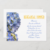 シンプルブルーフラワーズリハーサルディナー招待状 招待状 (正面/裏面)