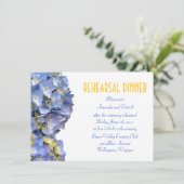 シンプルブルーフラワーズリハーサルディナー招待状 招待状 (スタンド正面)
