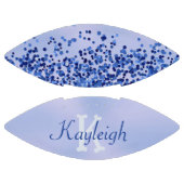 シンプルブルーブラシ仕上げ金属およびグリッターモノグラム | アメリカンフットボール (パネル)