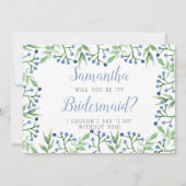 シンプルブルーベリー |お前は俺の花嫁のメイドか？ 招待状 (正面)