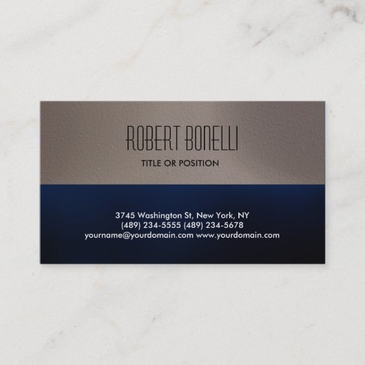 シンプルブルーベージュ名刺 名刺 (正面)