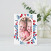 シンプルブルーホリモダンーベリーの写真 シーズンポストカード (スタンド正面)