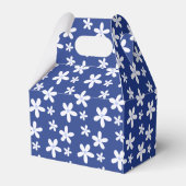 シンプルブルーホワイトフローラデイジー柄かわいい フェイバーボックス (裏面サイド)