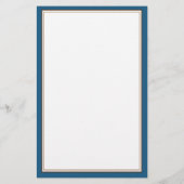 シンプルブルーホワイトモノグラムビジネス 便箋 (裏面)