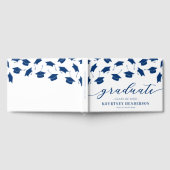 シンプルブルーホワイト卒業ゲストブック ゲストブック (全面)