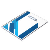 シンプルブルーミーティングノートブック ノートブック (左側)