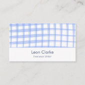 シンプルブルーモダンラティスデザイン 名刺 (正面)