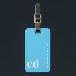 シンプルブルーモノグラム ラゲッジタグ<br><div class="desc">荷物タグ旅行愛好家パーソナライズされたのための完璧なアクセサリー。この魅力的ラベルは花嫁の提案ギフトに理想的であり、花嫁の提案ボックスアイディアに楽しい追加することができる。また、バチェロレッテギフトや素晴らしバチェロレッテ抱き枕のための選択であり、任意の大事な行事にエレガンスのtouchを追加する。旅行を超えて、それはかわいらし学校の用品として倍増し、新学期の供給のための必需品にする。高校生や中学生は、これらの可愛い学校用品を愛し、大学の学校の供給者は、美的な学校用品のデザインを感謝する。学校用品の美学や学校用品に最適名門私立校風のな、このラベルは、かわいい文房具や文房具のコレクションを補完する。</div>