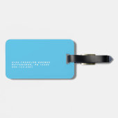 シンプルブルーモノグラム ラゲッジタグ (裏面横)