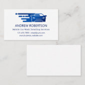 シンプルブルーモバイルカーウォッシュオートディテリング 名刺 (正面/裏面)