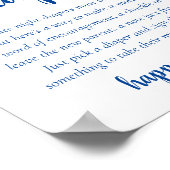 シンプルブルーレイトナイトおむつ | セールリアンシャワー ポスター (角)