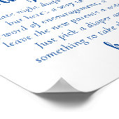 シンプルブルーレイトナイトおむつ | セールリアンシャワー ポスター (角)