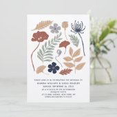 シンプルブルーレッドウッド花結婚フローラモダンズ 招待状 (スタンド正面)