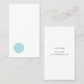 シンプルブルーロータスフラワーゼンミニマリスト 名刺 (正面/裏面)