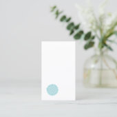 シンプルブルーロータスフラワーゼンミニマリスト 名刺 (スタンド正面)