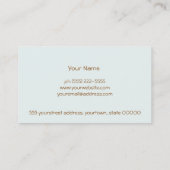 シンプルブルーロータスフラワービジネスカード 名刺 (裏面)