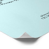 シンプルブルー料金表ポスター ポスター (角)