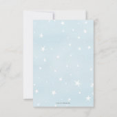 シンプルブルー水彩星 サンキューカード (裏面)