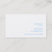 シンプルブルー淡い色のプロフェッショナルミニマモダンリスト 名刺 (裏面)