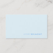 シンプルブルー淡い色のプロフェッショナルミニマモダンリスト 名刺 (正面)