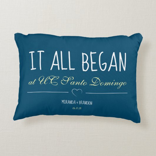 シンプルブルー　すべてはここから始まった アクセントクッション (裏面)