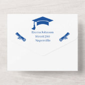 シンプルブルー パーソナライズ セーブ・ザ・デート オールインワン招待状 (裏面)