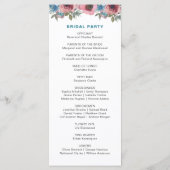 シンプルブルー&ピンクウォーターカラーフローラ結婚ズ プログラム (裏面)