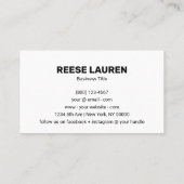 シンプルブルー 名刺 (裏面)