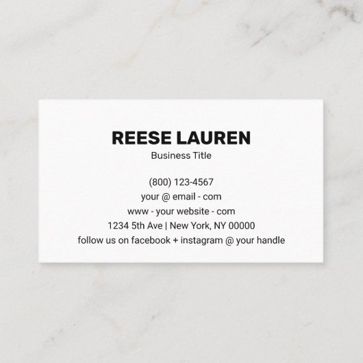 シンプルブルー 名刺 (裏面)