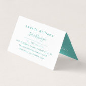 シンプルブロックカラー、ダブルロイヤリティ名刺 名刺 (裏面)