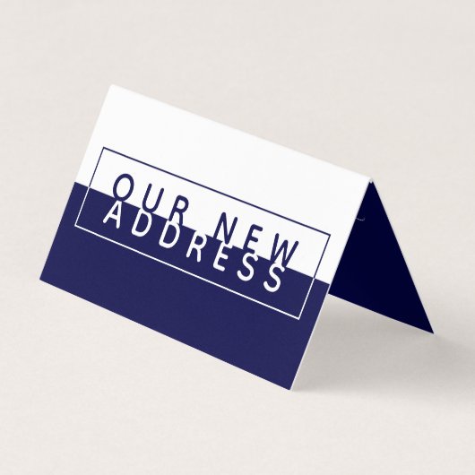 シンプルブロックカラー、新しいアドレスカード 名刺 (正面)