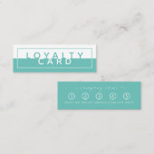 シンプルブロック色モダン反射ミニ ロイヤリティカード (正面/裏面)
