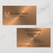 シンプルブロンズ 名刺 (正面/裏面)