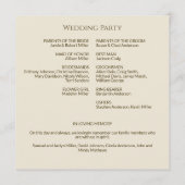 シンプルブロンズ&金ゴールドモノグラ結婚ム式 プログラム (裏面)