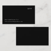 シンプルブ結婚ロ | オンラインRSVP エンクロージャーカード (正面/裏面)