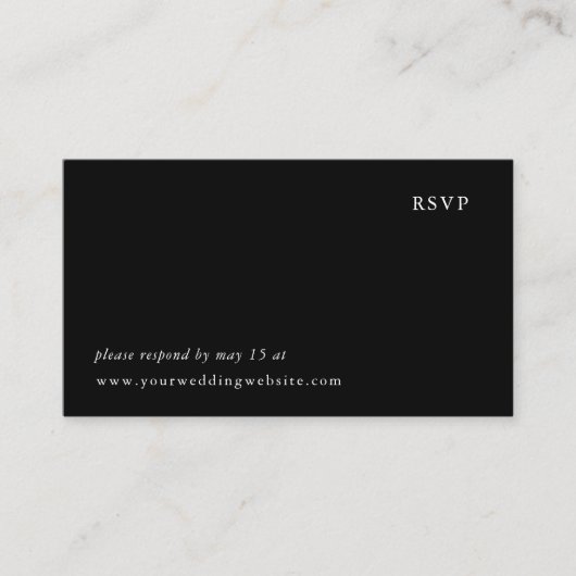 シンプルブ結婚ロ | オンラインRSVP エンクロージャーカード (正面)