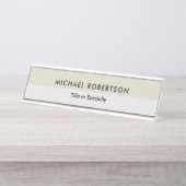 シンプルプエレガントリマモダンリスト デスクネームプレート (正面)