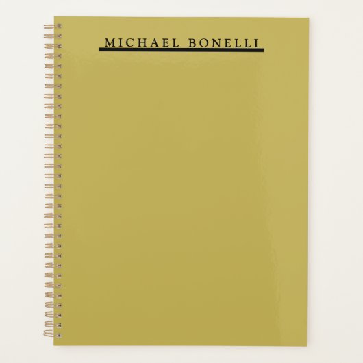 シンプルプモダンラエレガントベガス金ゴールド色 プランナー手帳 (正面)