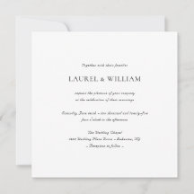 シンプルプラムエレガントスクエア結婚式招待状