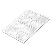 シンプルプランナーホワイトティアカレ遠くにンダー ノートパッド (アングル)