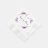 シンプルプル結婚プルフローラ 縁ありカクテルナプキン (角)